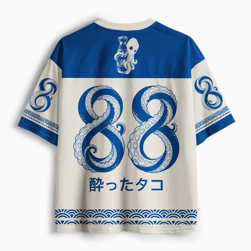 2026 new unisex mesh T-shirt V-neck lightweight breathable polyester mesh retro nostalgic printed casual sportswear