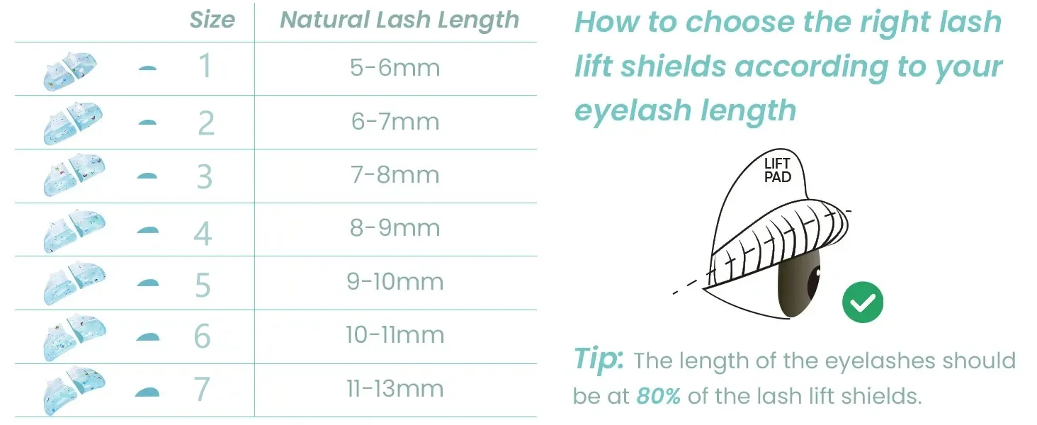 Lomansa 7 Paar C Curl Silikon Wimpern Dauerwelle Stange Schild Lash Lift Pads Wimpern Curler Zubehör Wimpern Lifting Schönheit Werkzeuge – Detail 10