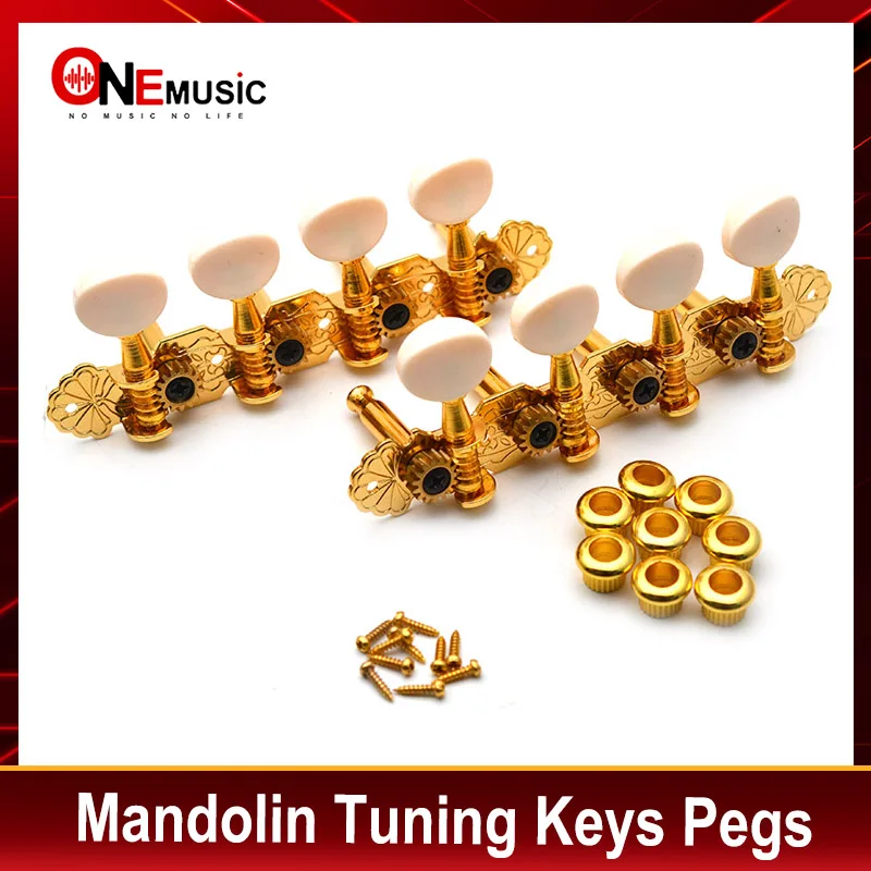 Mandolin Tuning Keys Machine Heads Tuners Tuning Keys Pegs for Mandolin Instrument Gold/Nickel Plated