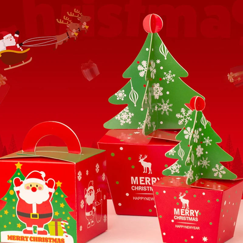 Christmas Advent Candy Box, Santa Paper Gift Box, Christmas Tree Gift Packaging, Pequenos Acessórios Suprimentos, Moda, 20 Pcs