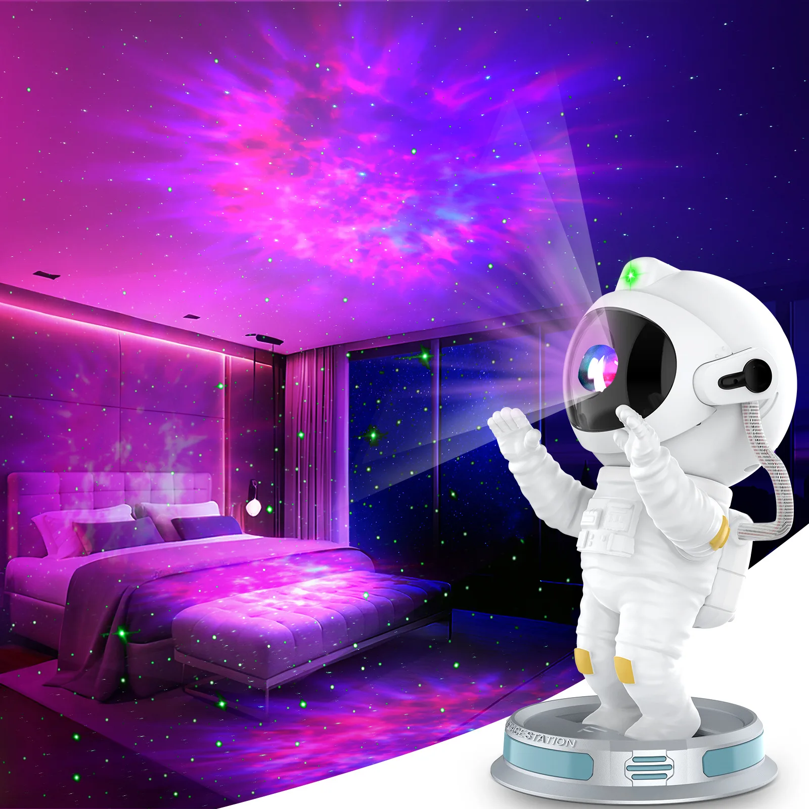 

New astronaut projection lamp extravehicular astronaut projection atmosphere lamp bedroom projection lamp