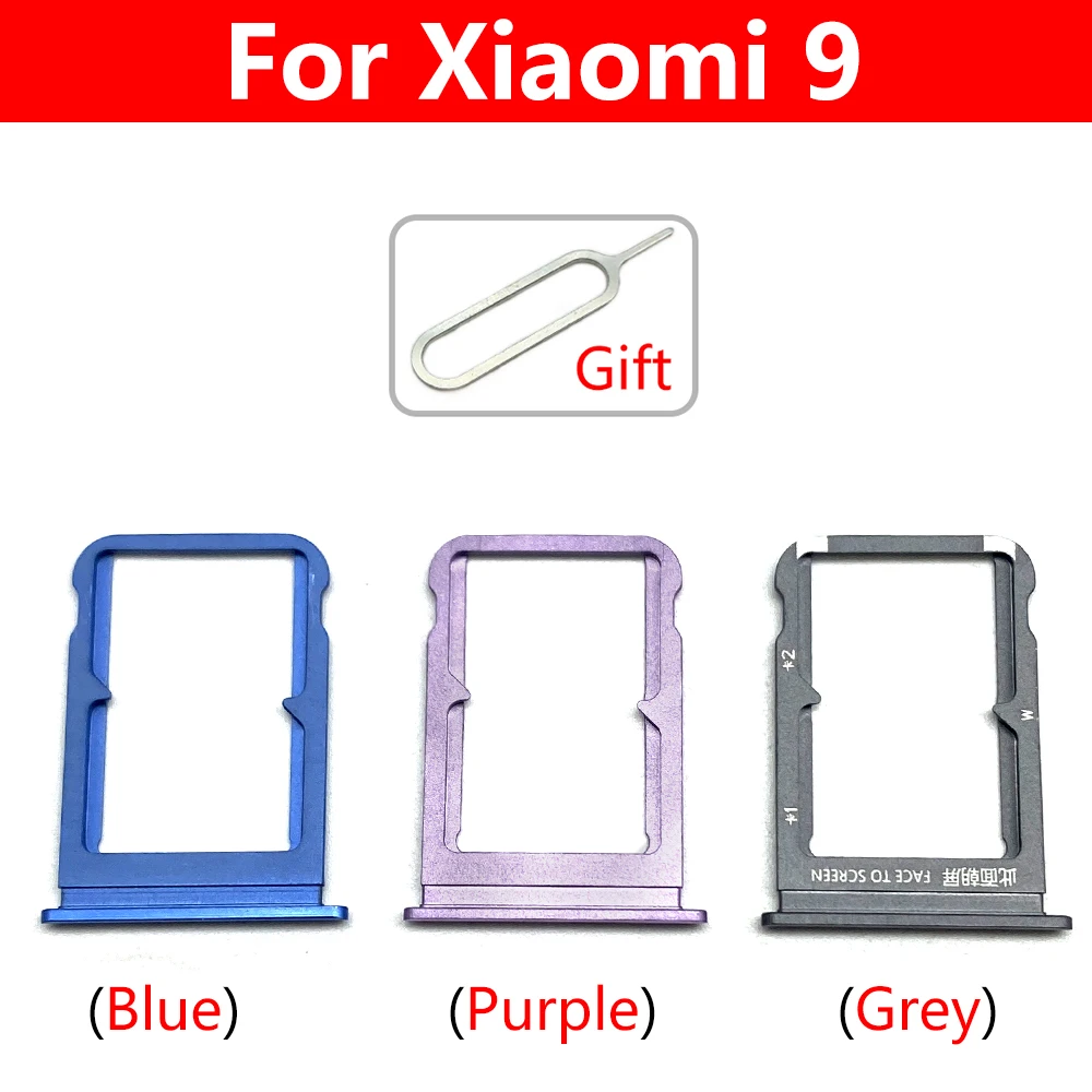 NEW Mobile Phone Sim Card Chip Slot Drawer For Xiaomi Mi 9T / Mi 9 / Mi 9 Lite SE SIM Card Tray Holder Adapter Accessories