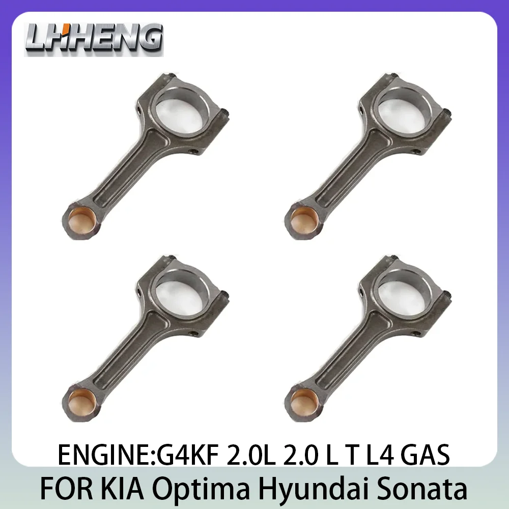 

Новый комплект шатунов из 4 шт., подходит для KIA Optima Hyundai Sonata 09-14 1,6 л 2,0 л 1,6 2,0 л T L4 GAS DOHC, естественно аспирация