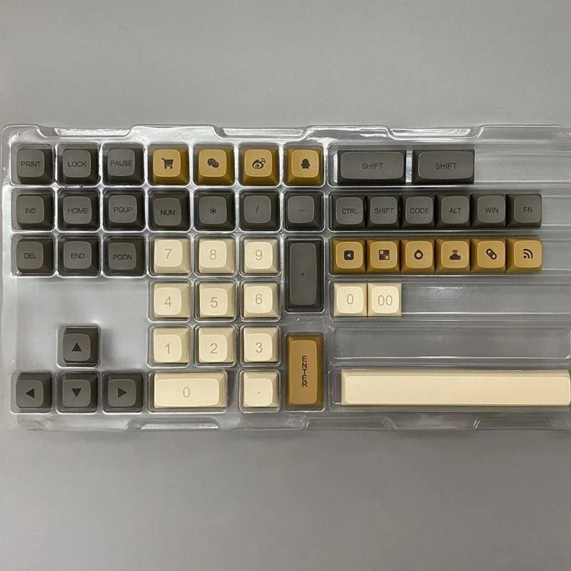 LX0B Keycap PBT Standard Dye Sublimation Process Keycap 125Keys XDA Profile for Mechanical Keyboard GK61 64 68 96