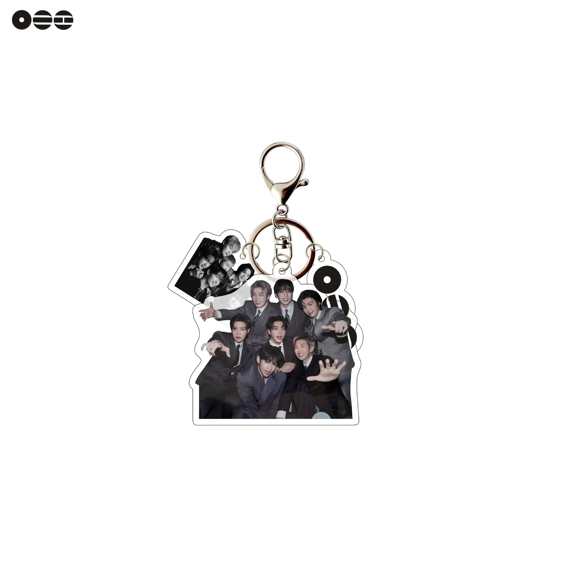 2026 BTS Clear Acrylic Keychain Set 8 Pieces K-pop Star Bag Charm Key Ring Backpack Hanging Ornament Fans Gift view 4