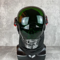 CyberPunk Mask Cosplay Bloodsport Dc Skull Mask With LED Light, Music Festival And Rock Scene Props Fit Forhalloween And Party
