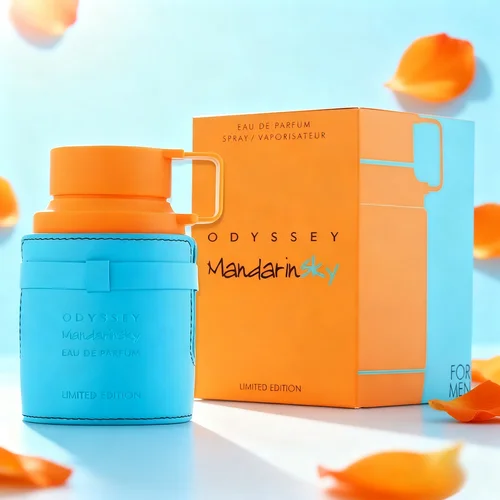 Armaf Odyssey Mandarin Sky 100 Ml Eau De Parfum para hombre un aroma fresco de cítricos Aroma duradero y sofisticado fragancia duradera