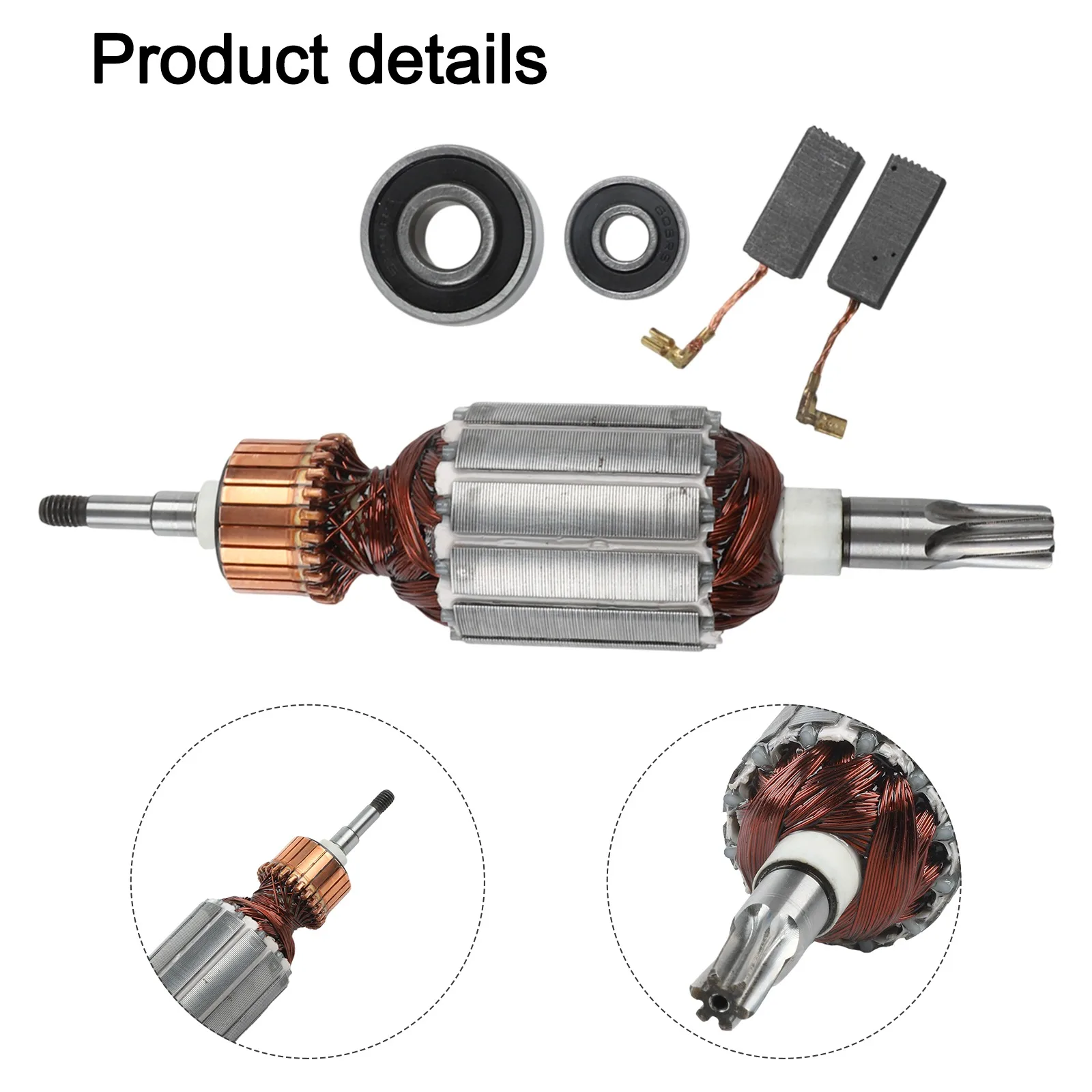 

Замена для ROTOR с подшипниками и угольными щетками для HR4010C HR4001C HR4011C, набор металлических электроинструментов, 5 шт., деталь No 5136337
