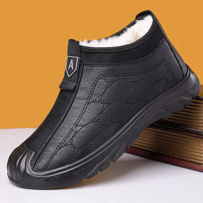 

Cloth Shoes Men's Cotton Winter Velvet Warm Men's Shoes Soft Sole Non-slip Fashion Casual Sports Men's Shoes