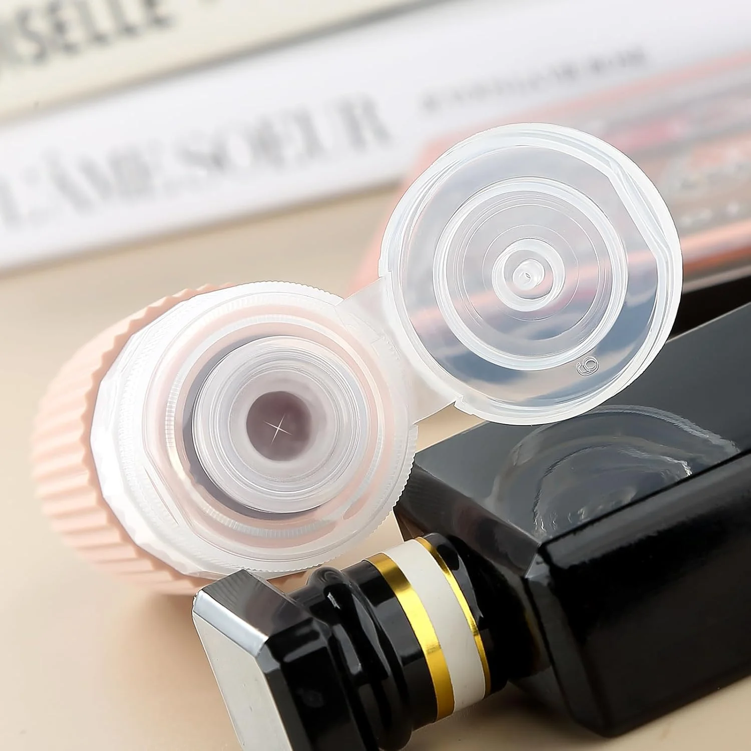 Bouteilles de voyage en Silicone compressibles et anti-fuite, 4 pièces, pour articles de toilette, bouteilles de voyage portables approuvées par Tsa de 3oz