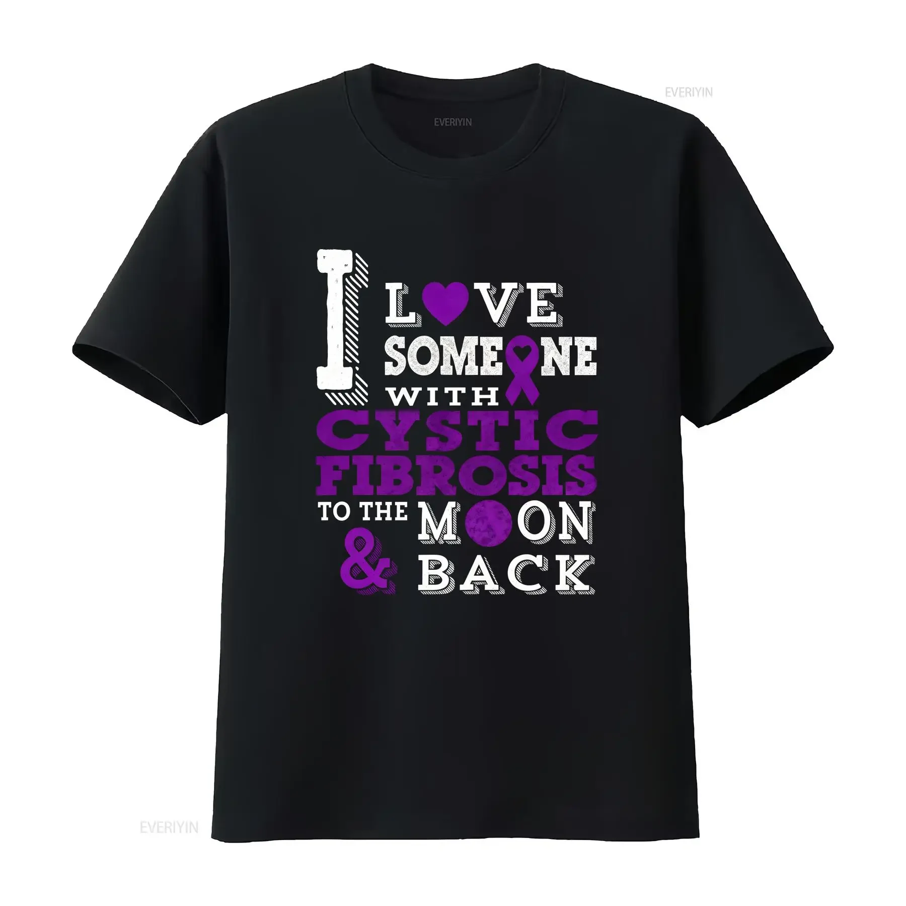 Cystic Fibrosis Awareness I Love Someone With To The T Shirt vintage Washed Soft homme Casual designer clothes fashion