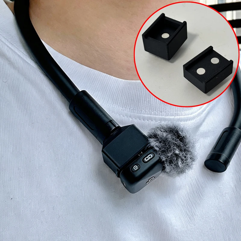 1Set For DJI MIC Mini Microphone Neck Mount Adapter Clip-On/Magnetic Version Conversion Base with 1/4 Thread Hole Mod Parts