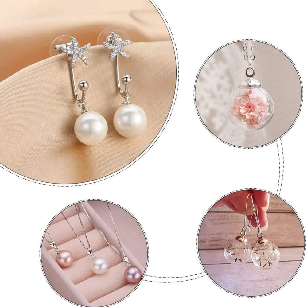 20 قطعة 4/5/6/8 مللي متر الفولاذ المقاوم للصدأ المسمار العين دبوس اللؤلؤ نهاية قبعات أعلى حفر قلادة موصل DIY بها بنفسك صنع المجوهرات اكسسوارات #5