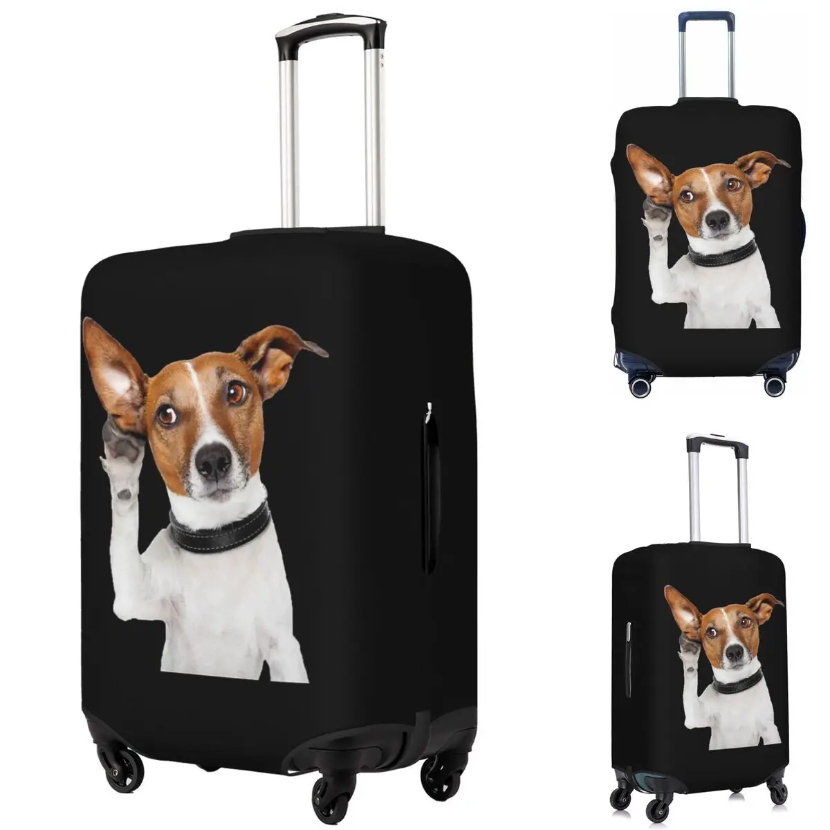 

Забавный чехол для чемодана с собакой Джек Рассел-терьером, эластичные защитные чехлы для дорожного багажа для 18-32 дюймов