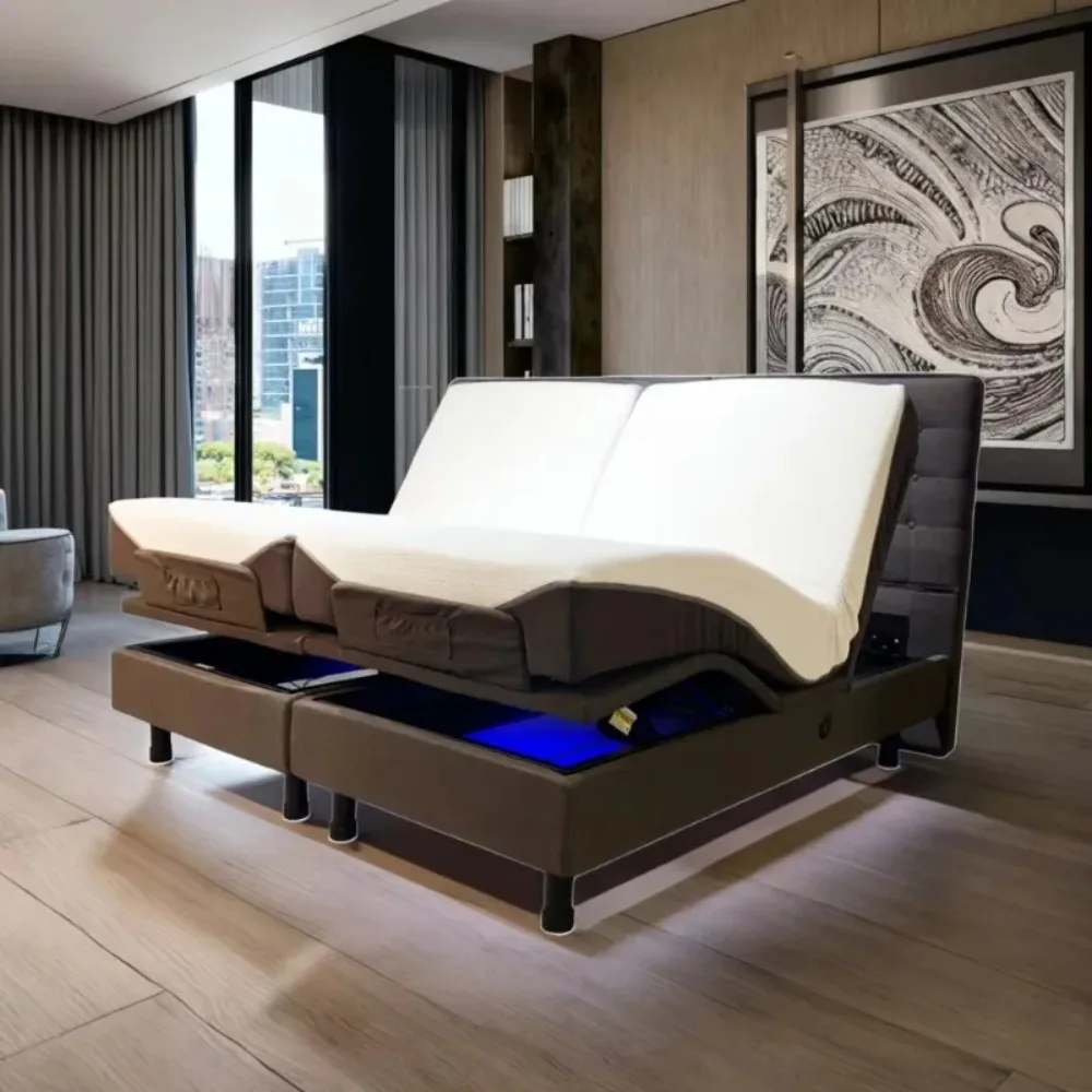 Zero Gravity Split King Electric Adjustable Bed Base Smart Bed Frame with Wireless Remote Control  Heavy Duty Metal Structure