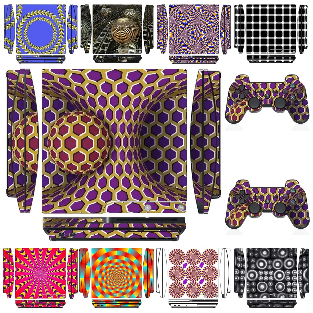 

3005 Vinyl Skin Sticker Protector for Sony PS3 Slim PlayStation 3 Slim and 2 controller skins Stickers