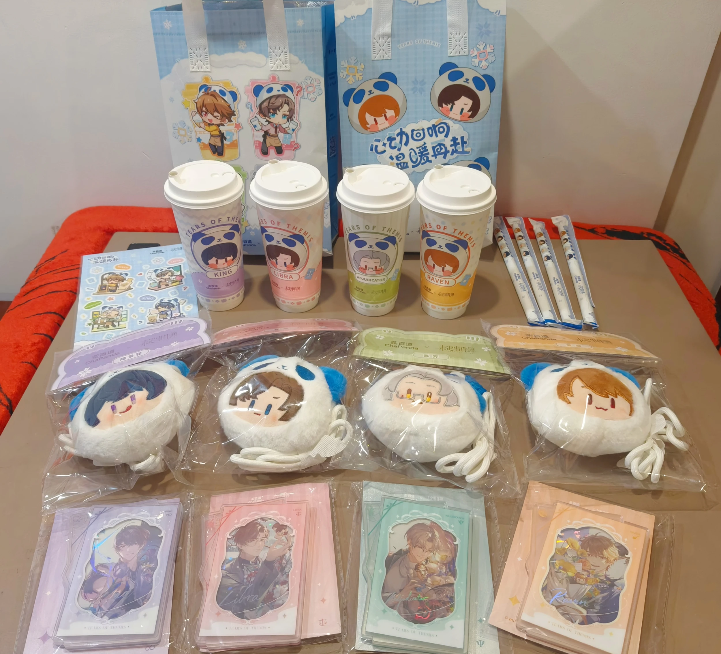 

In Stock Official Tears of Themis X ChaPanda 2025 NEW Collab Raven KING LIBRA ADJUDICATOR Acrylic Ornament Sticker Cup Plush Bag