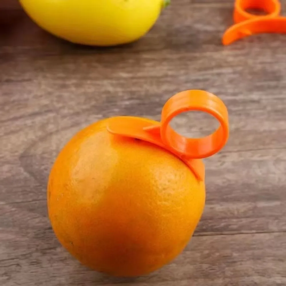 2pcs Ring Type Citrus Parer Opening Device Convenience Gadgets Finger Peeler Stripper Tool Practical Manual Peeling