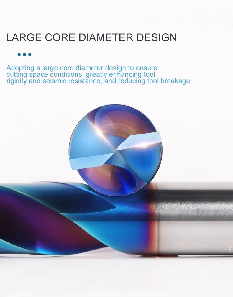 Shazam hrc45/55/70 2f Hartmetall bohrer aus Wolfram stahl 1,0-20,0mm Spiralbohrer Nano beschichtung für rostfreie Hart legierung werkzeuge – Detail 8