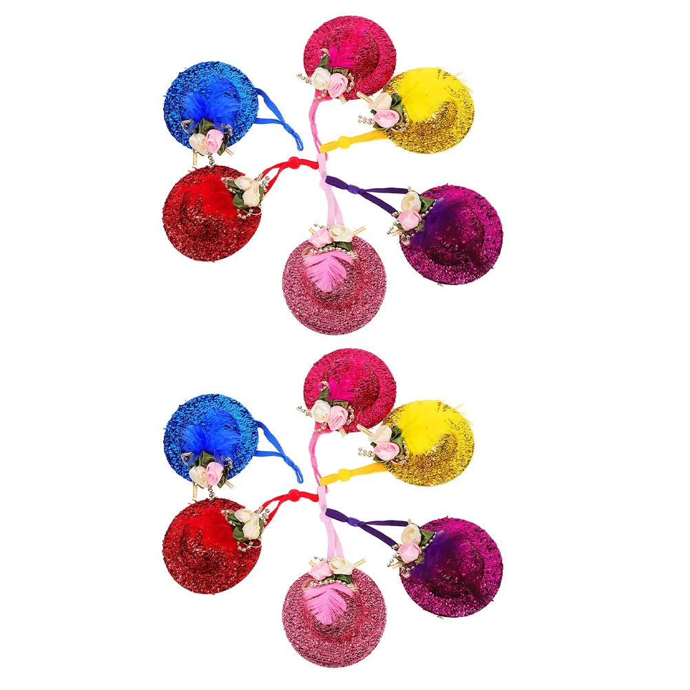 

Набор из 12 шапок для домашних животных: милые головные уборы для кур, куриц, уток, птиц. Износостойкие, легко моются, универсальные шапки для животных.