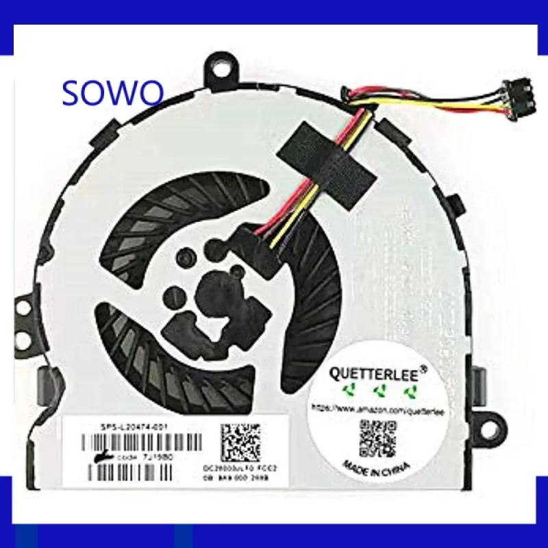 Replacement New Cooling Fan for HP 15-DA 15-DR 15-DX 15-DB 15Q-DX 15T-DS 250 G7 255 G7 256 G7 Series  DFS470805CLOT Fan