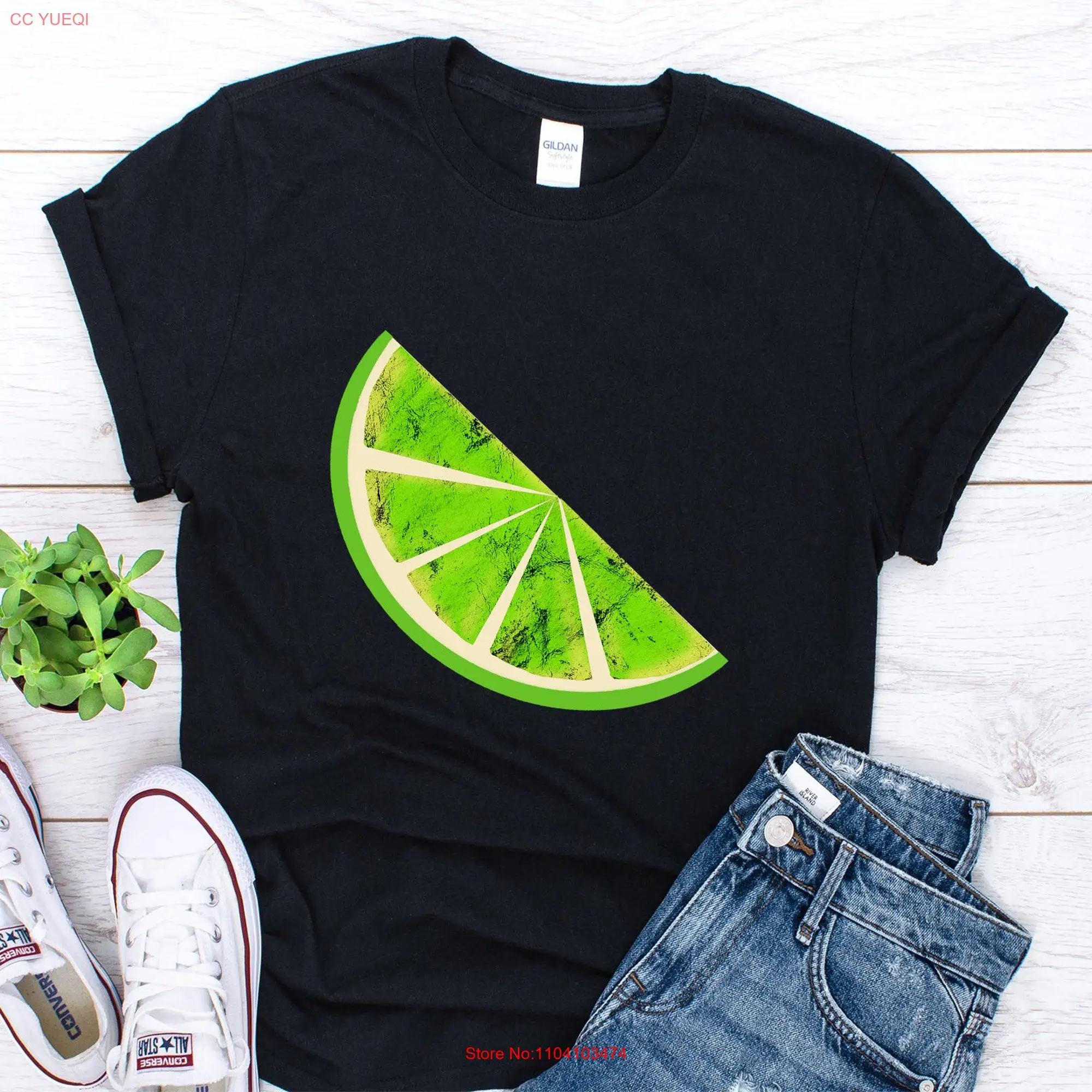 Lime T Shirt Sour Tequila Summer FruiT Lemon Juice Lemonade Green Slice  long or short sleeves