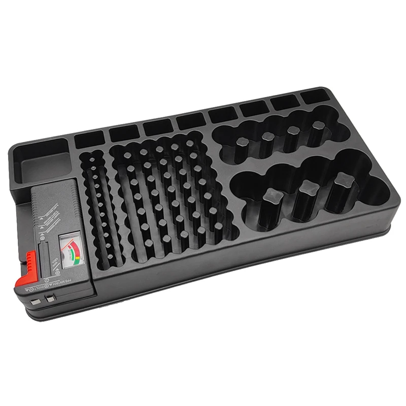 Держатель-органайзер для хранения батарей MAKE с тестером, чехол для батарей, держатели коробок с устройством проверки батареи для AAA AA C D 9V