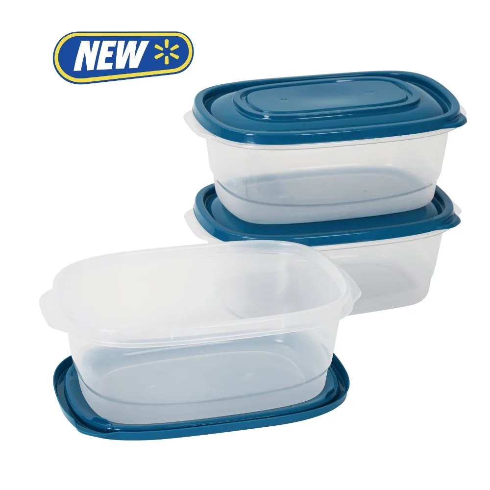 8 Cup Stackable Plastic Food Storage Container Set