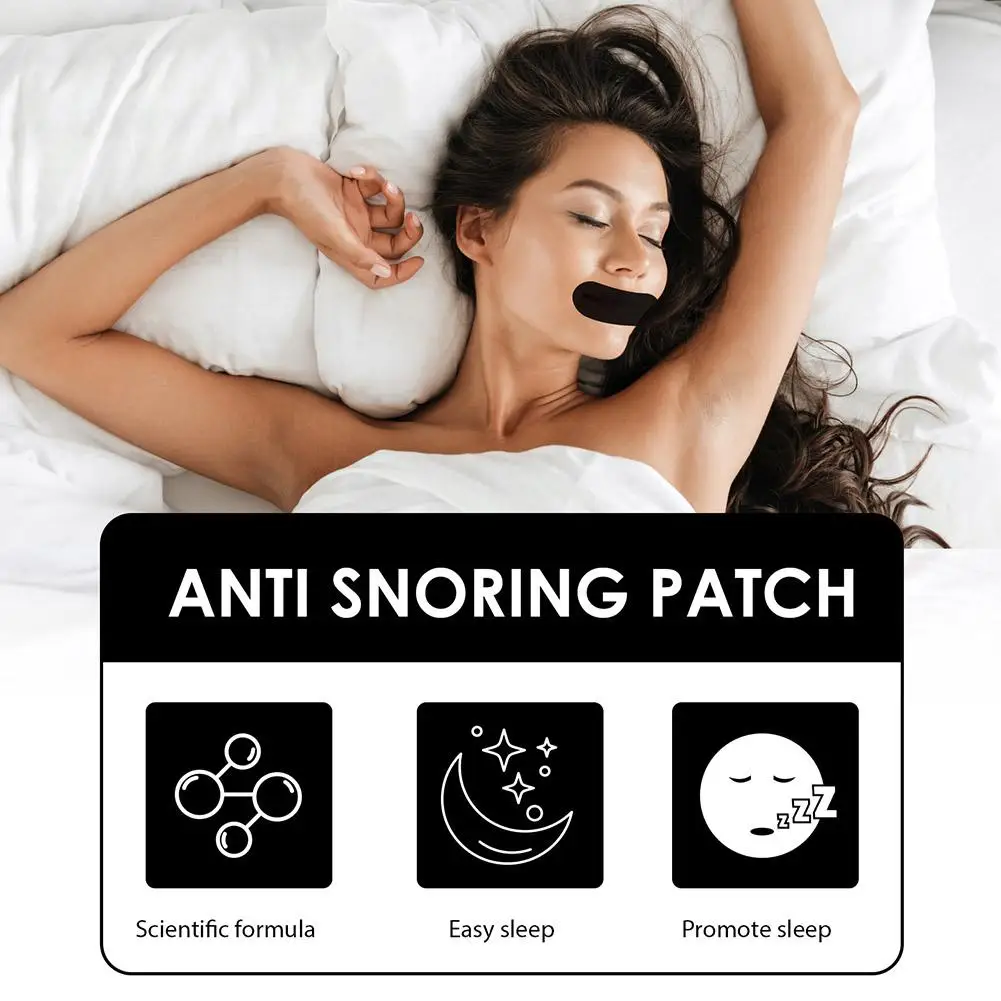 Anti-Schnarch-Pflaster Mundklebeband für Sanfte Atmung Nachtschlafverbesserung Nasenatmungsstreifen für Erwachsene Mundklebestreifen – Detail 4