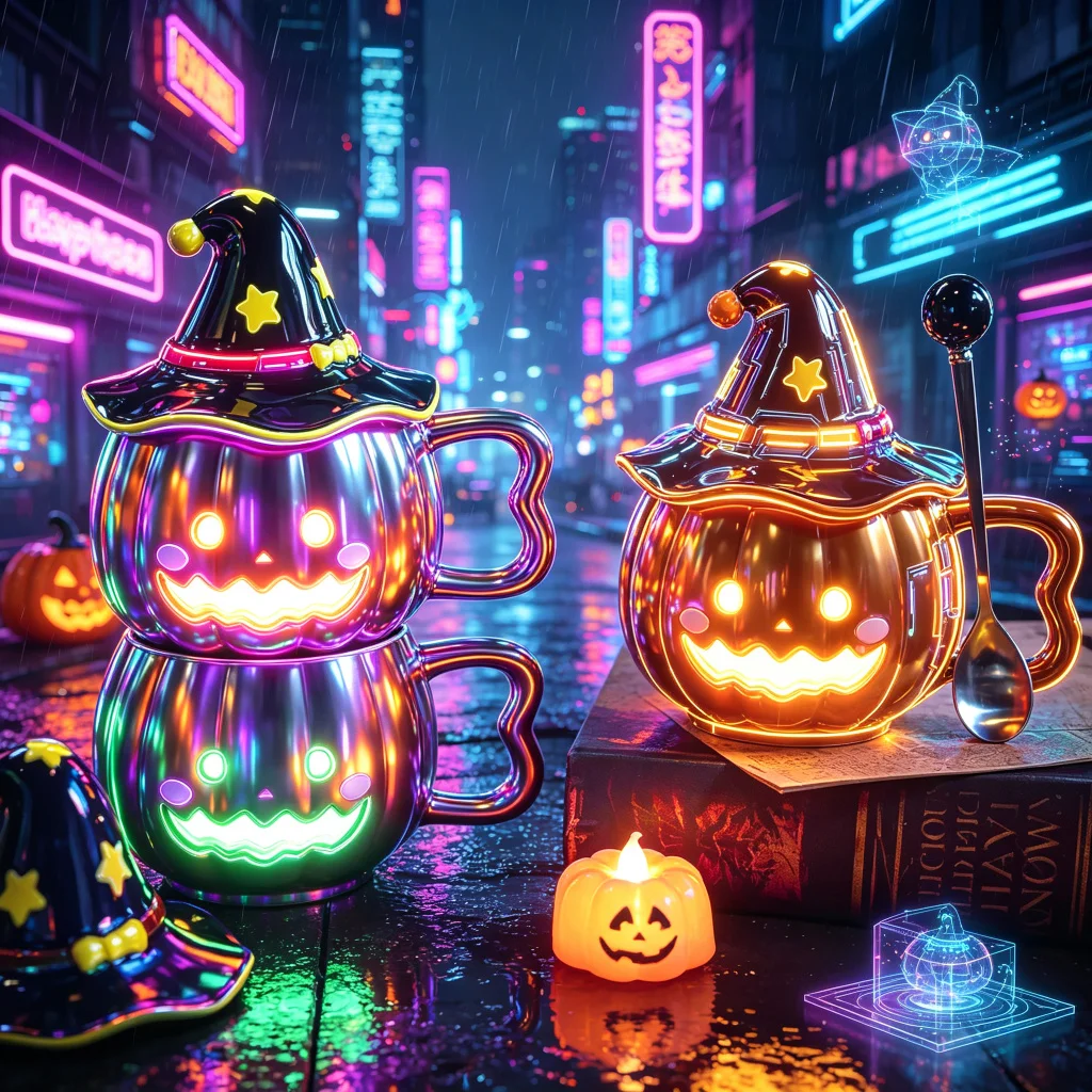 Cute Ceramic Pumpkin Magic Hat Mug for Couples - Funny Water Cup Gift for Girlfriends Practical Souvenir