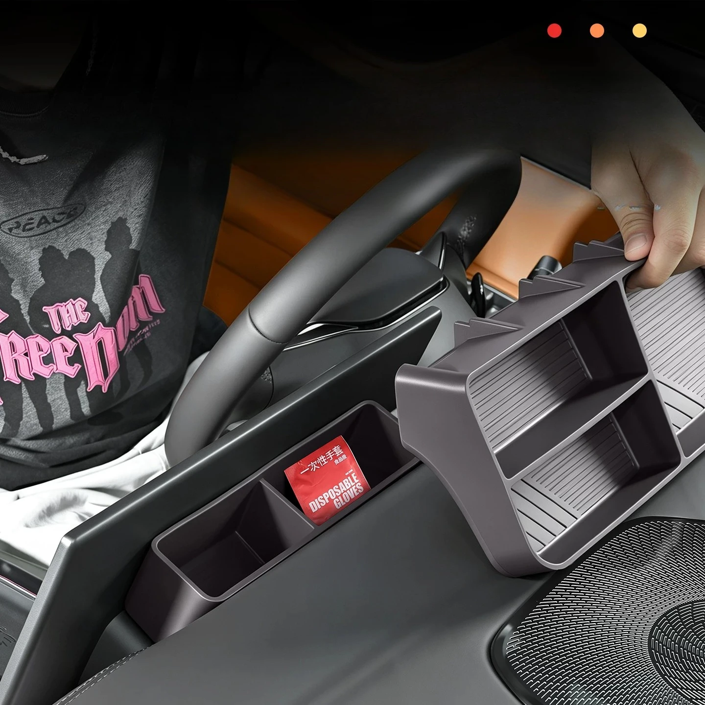 Factory Direct Compatible with26 second-generation Tengshi D9 screen rear storage box mobile phone holder central control