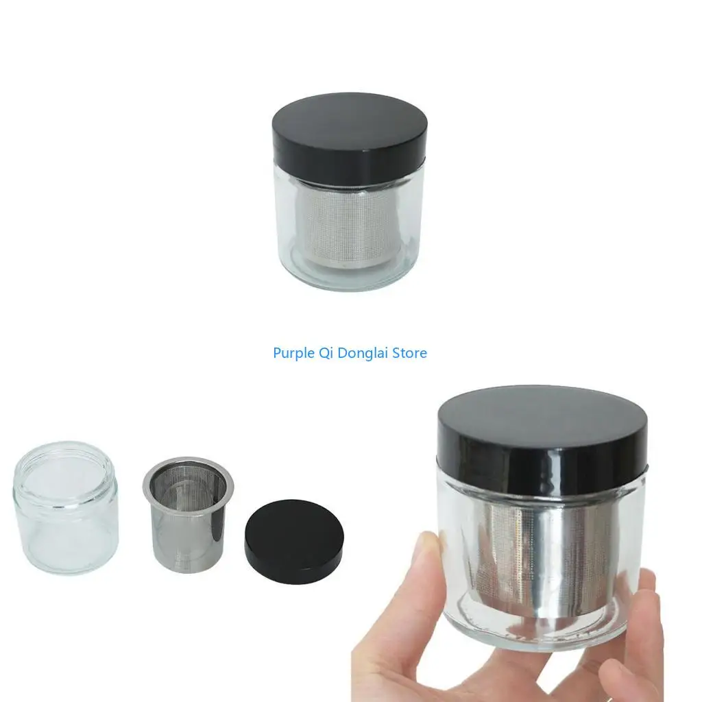 L21E Diamond Washing Cup Cleaning Glass Jar Bottle with Metal Sieve Cleaner