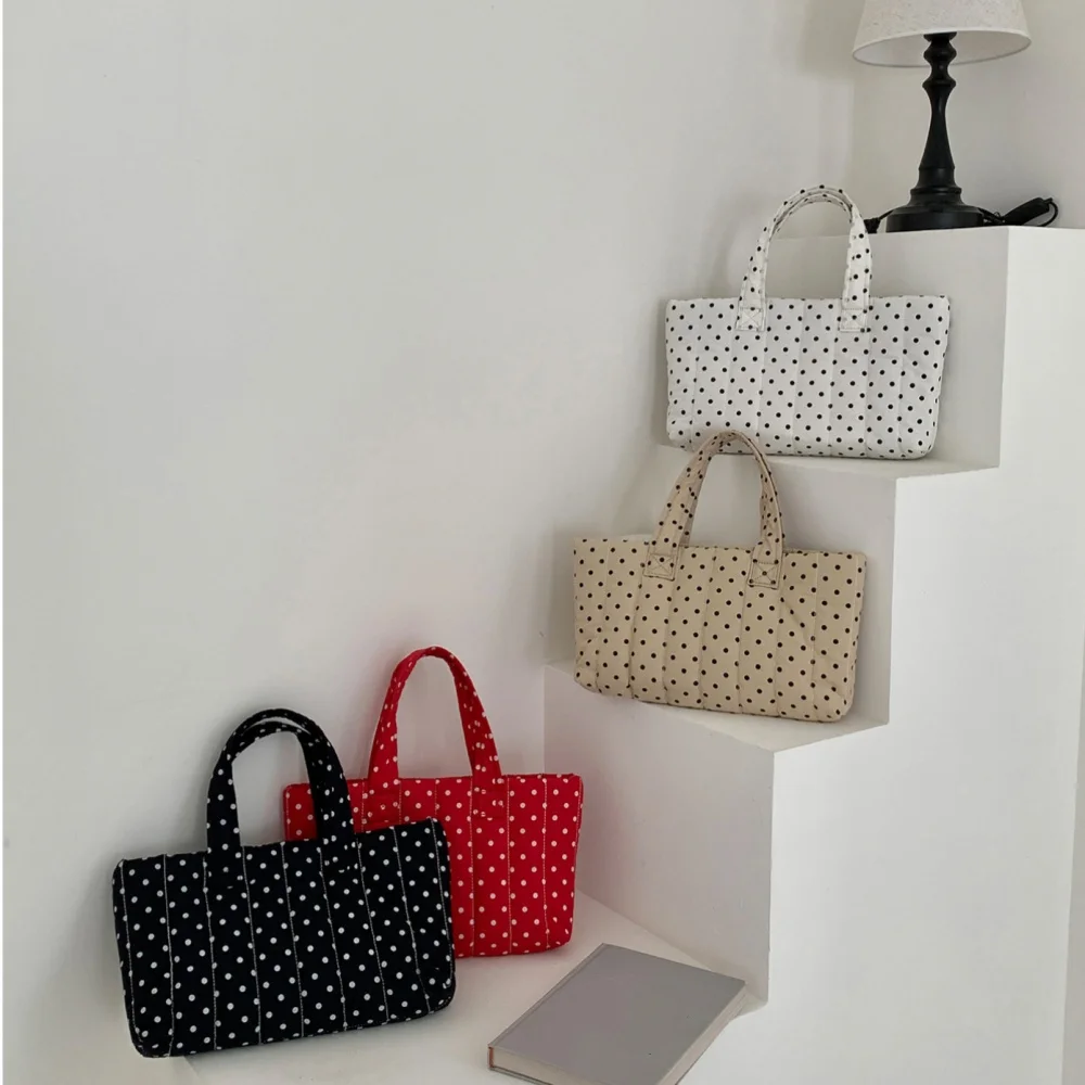 

Женская сумка на одно плечо в горошек, большая вместительная сумка для хранения отдыха и путешествий