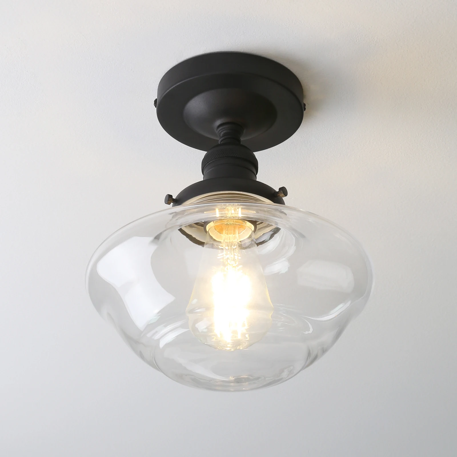Phansth Glass classical Ceiling Light, Modern Rustic Ceiling Lighting for Hallway Kitchen Bar Foyer Loft Living Room Bedroom
