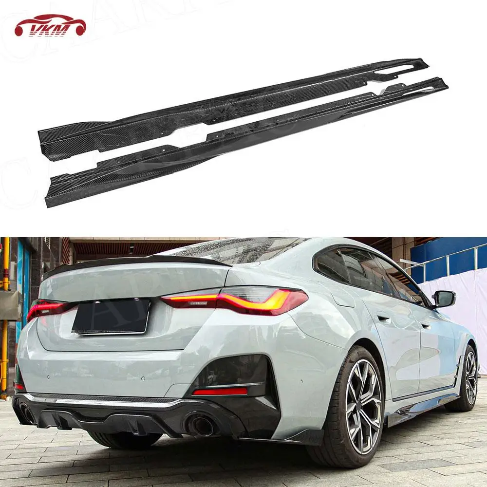 

Dry Carbon Fiber Side Skirts Lip Splitters Extension for BMW 4 Series G26 M Sport Sedan 2020+ Rocker Panels Body Kits