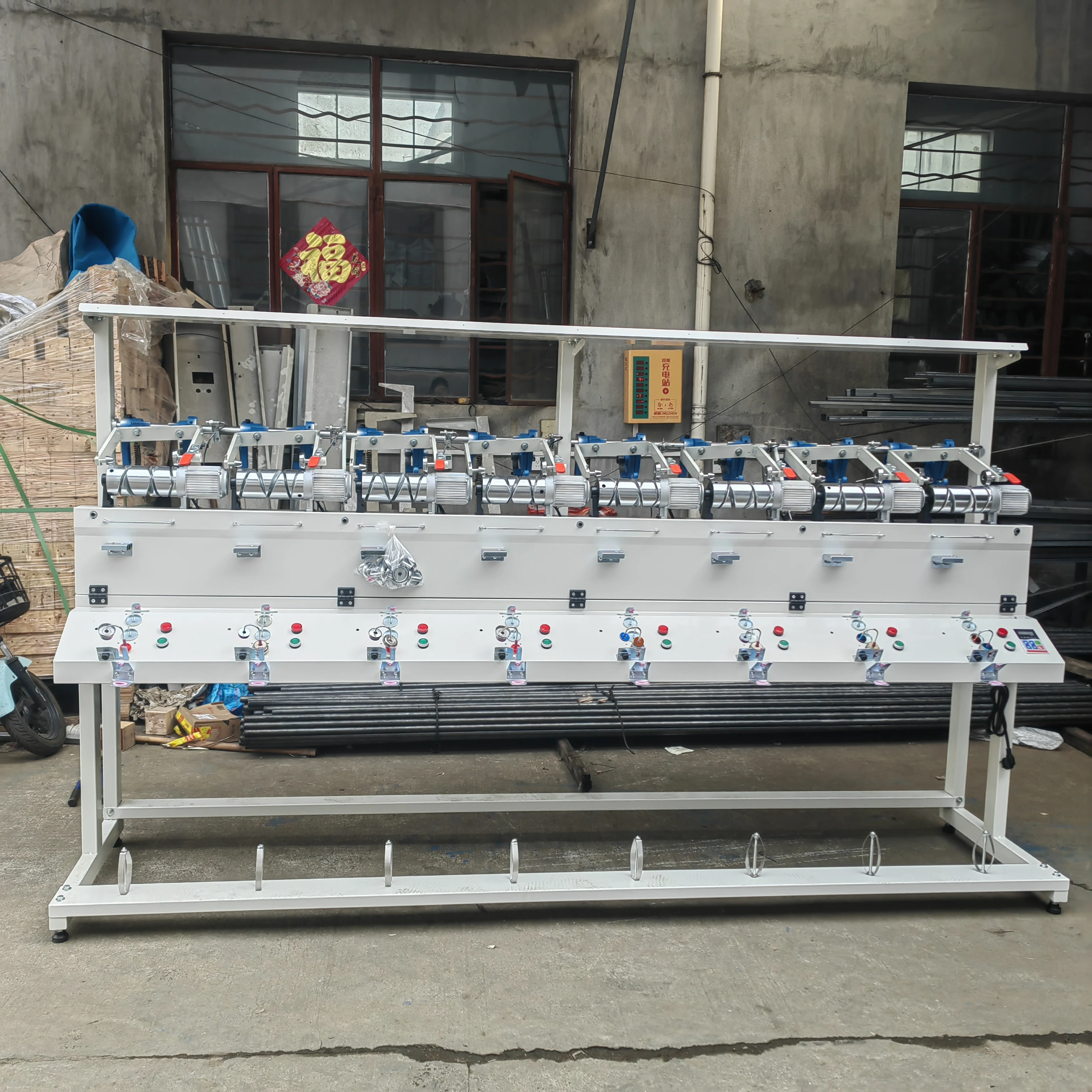 High-Speed AC Yarn Winding Machine with Unified Speed Regulation, Yarn Breakage Auto-Stop & Limit Sensor