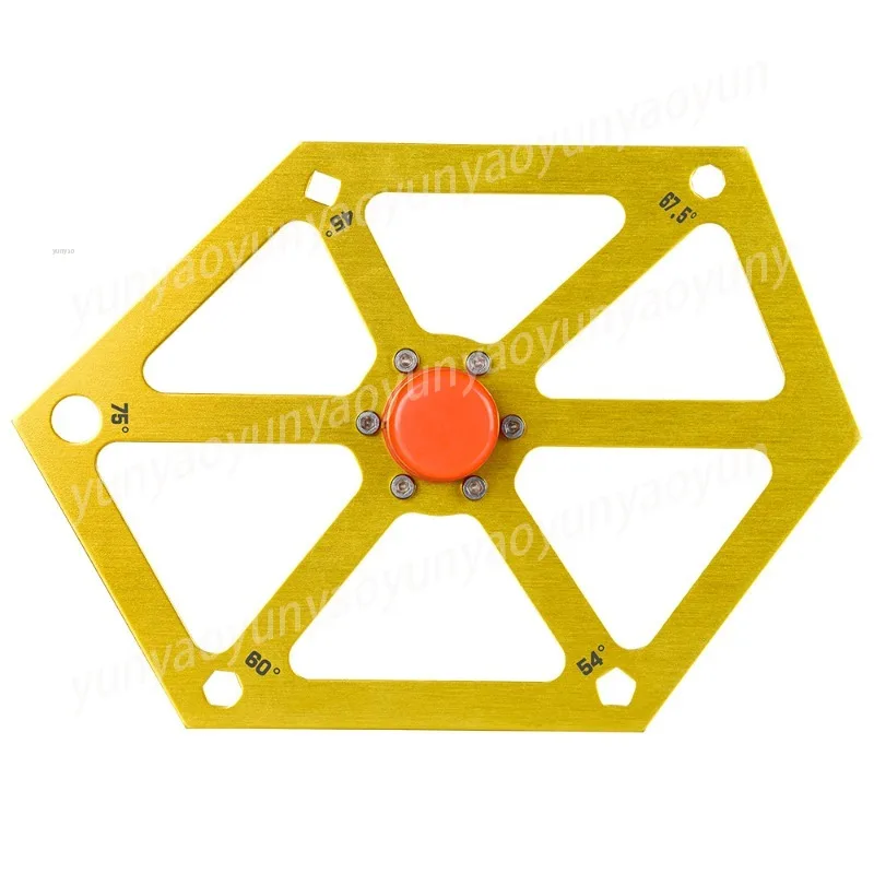 

Woodworking Angle Ruler,Angle Adjustment Tool for Saw Cutter,Magnetic Aluminum Alloy Hexagon Ruler for Woodworking