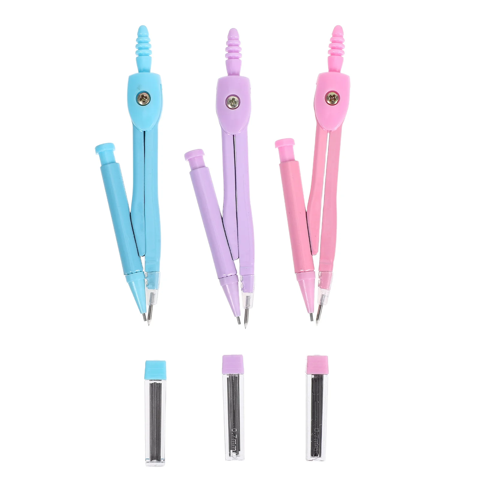 3Sets Compass Drawing Tool Reliable Metal Construction Ideal for Classroom Demonstrations Student Learning Drafting Architecture