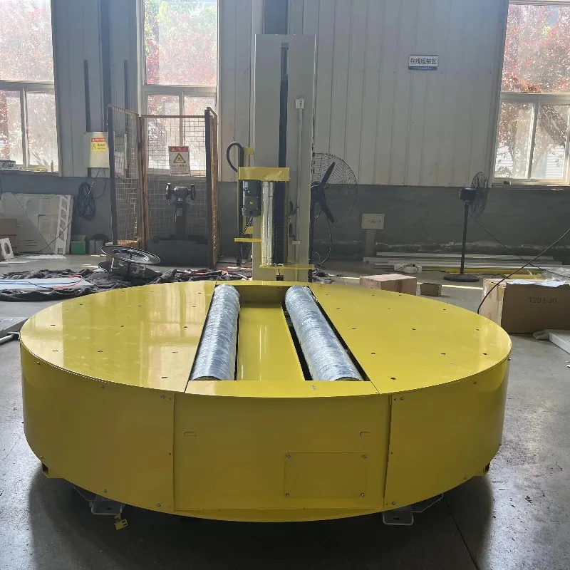 Automatic Paper Mill Paper Roll Stretch Film Wrapping Machine with Pallet for Large Scrolls Custom & Bulk Order