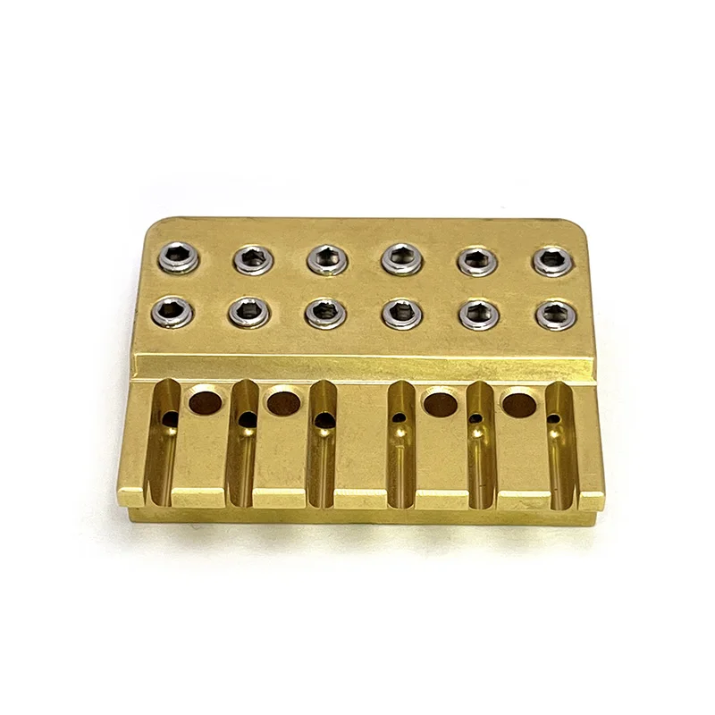 Double Locking Nut for Headless Guitar 42mm Brass Nut for 6 String Electric Guitar Original Colour