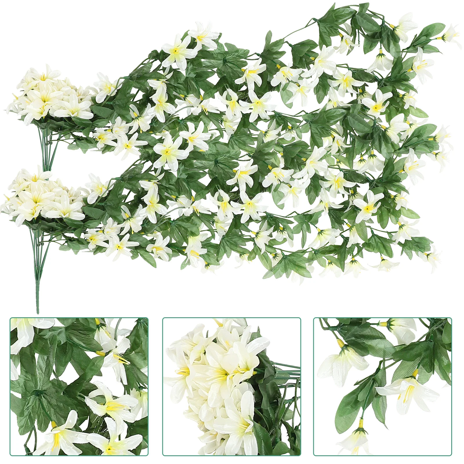 

2Pcs Realistic Fake Lily Pendant for Outdoor Indoor Decor Simulation Lily Vine Home Office Wall Hanging Plant Flower Decoration