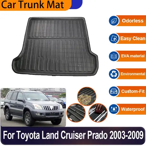 For Toyota Land Cruiser Prado J120 Lexus GX 470 2003~2009 Trunk Pads Waterproof Protective Liner Trunk Mats Cargo Boot Carpet