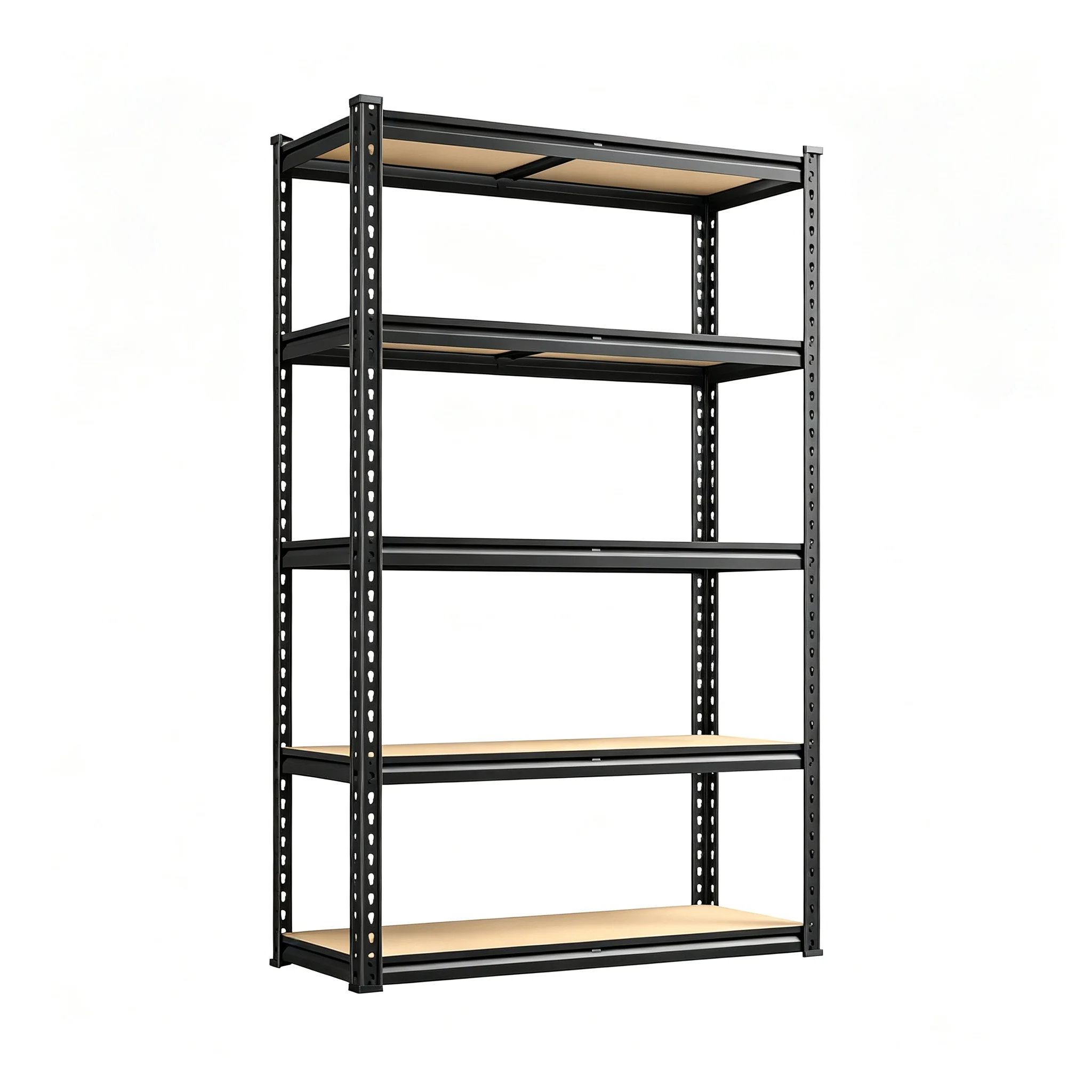 Tacleekii 30inch-48inch Metal Storage Shelving Unit for Pantry & Workshop Freestanding Storage Rack Adjustable Garage Rack with Thick MDF Boards Adjustable Boltless Steel Frame