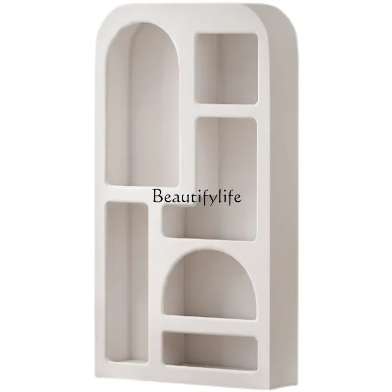 

05-ls 18White Cave Display Cabinet Product Display Decoration Arched Storage Floor Bookshelf