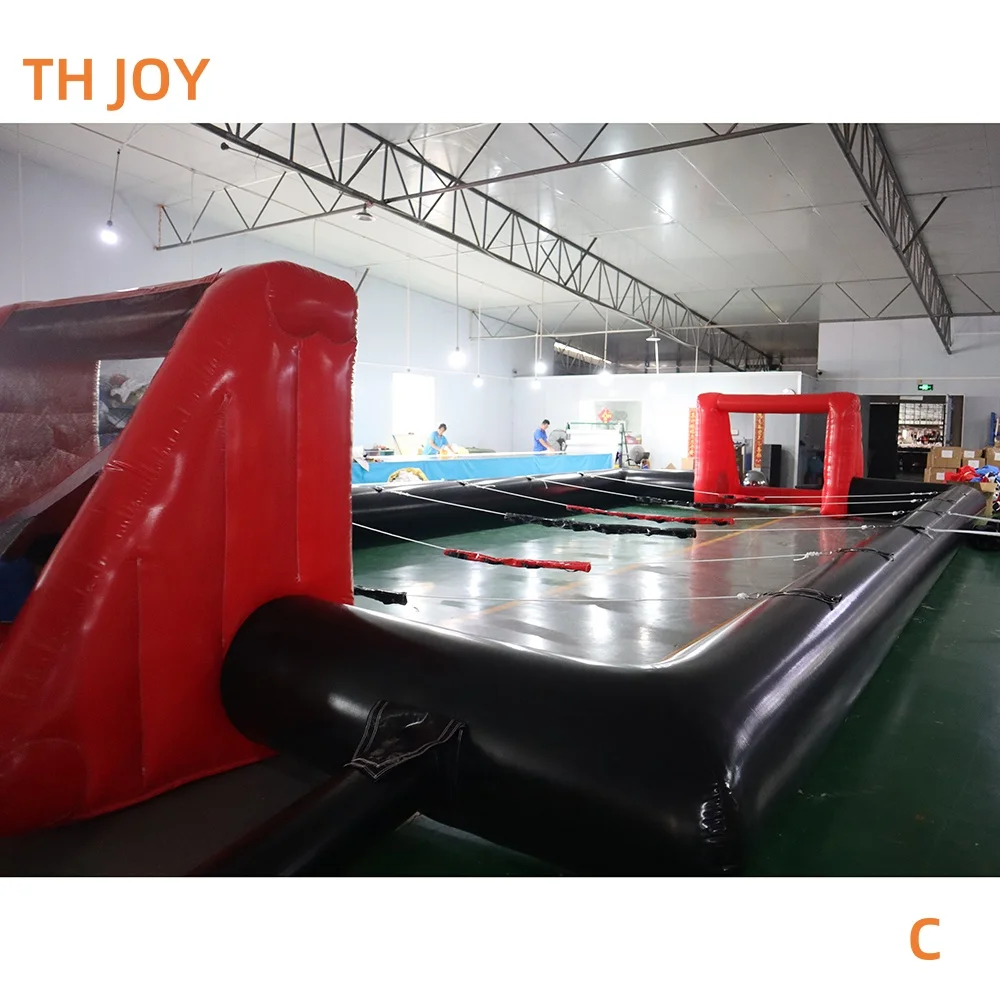 

outdoor giant Inflatable Human Table Soccer Pitch game 12 person Inflatable Soccer Foosball Field