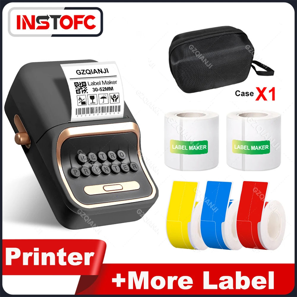 P50 Portable Label Maker 52mm Photo Thermal Printer Bluetooth Wireless Impresora Android IOS Printing Machine Office Home Use