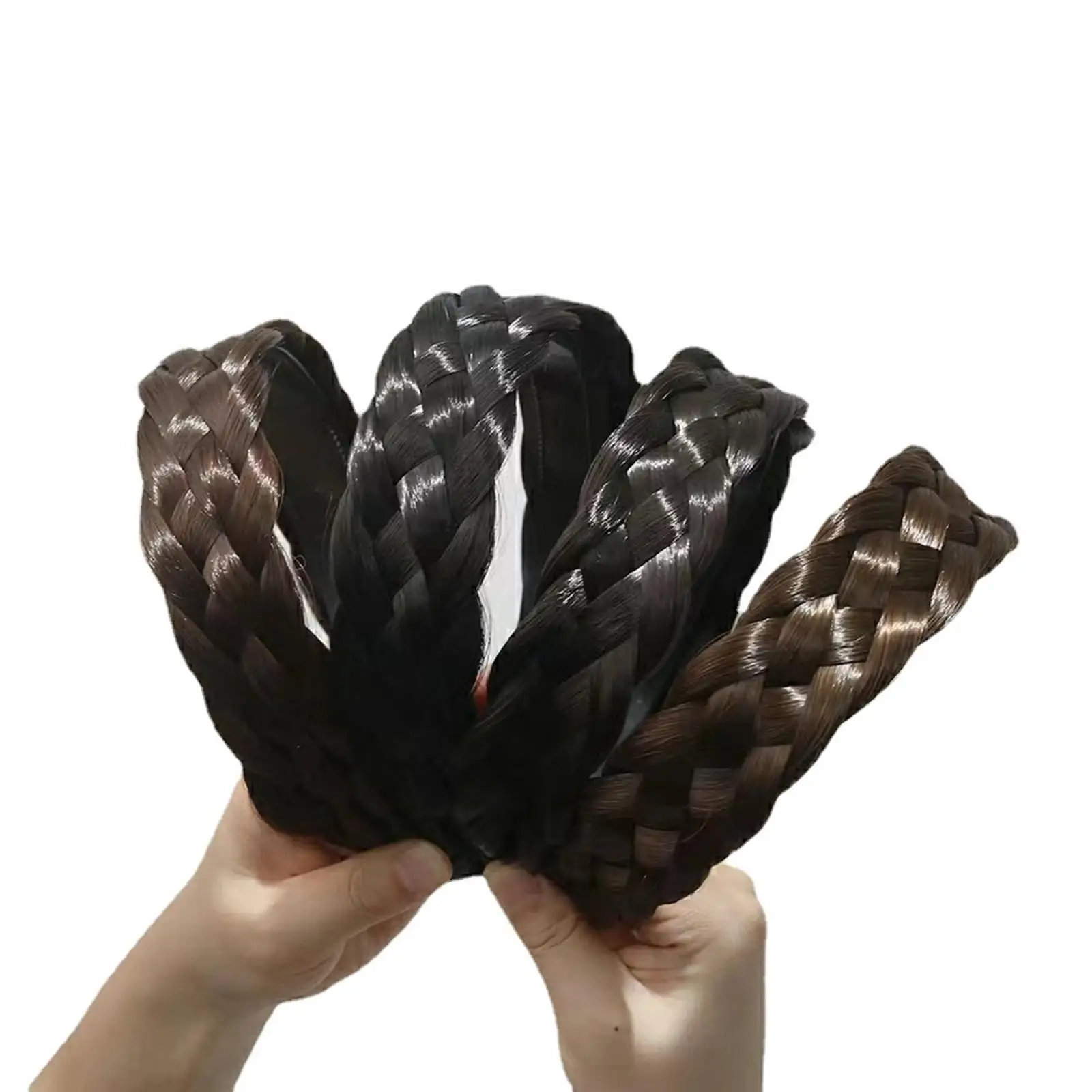 Hair Braided Headband Headpiece Braid Chunky Hair Band for Women Girl Ladies