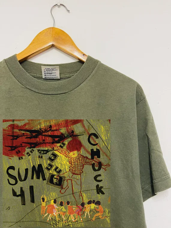Sum 41 Band Chuck Album Green T Shirt Full Size S-5XL