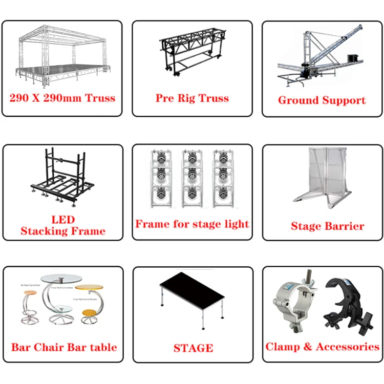 Aluminum Roof Truss System with Stage for Concert Mobile Concert Stage - Image 6