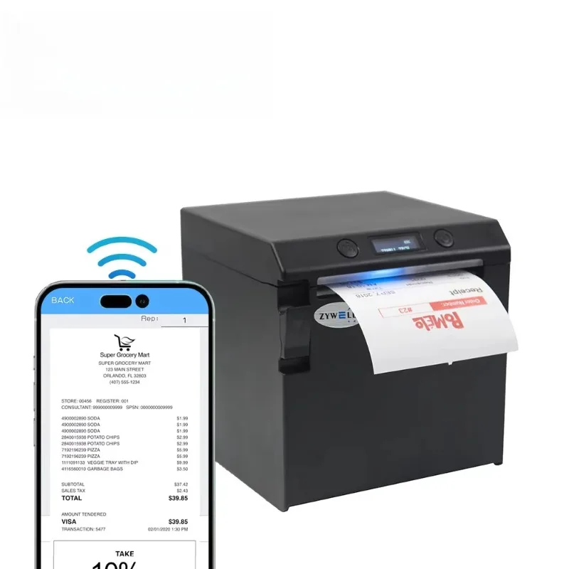 

High Quality Titanium Gray Pos Systems Printer Machine with Screen 80mm Thermal Receipt Printer